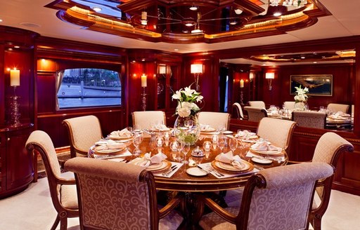 superyacht attitude dining area