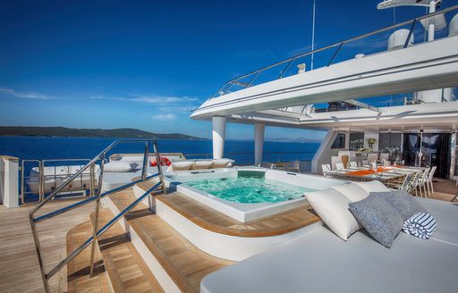 Charter yacht KATINA deck Jacuzzi