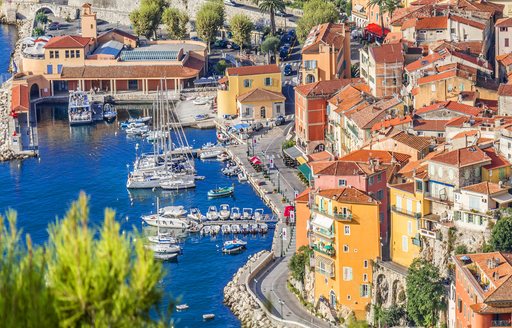 Elevated view of Villefranche