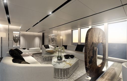 serene skylounge on board superyacht OURANOS 