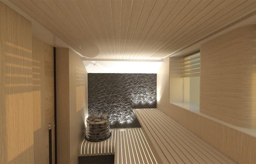 Sauna onboard MY ELA