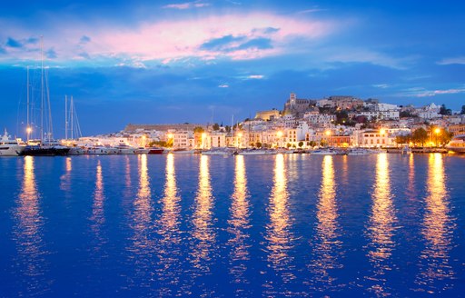 Lights at night along the French Riviera