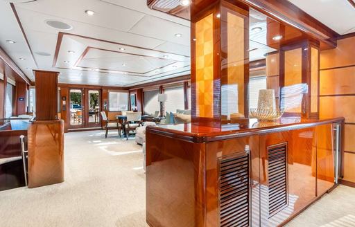 Charter yacht JUST ENOUGH interiors with seating 