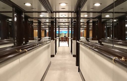 Charter yacht GRAND OCEAN interior corridor
