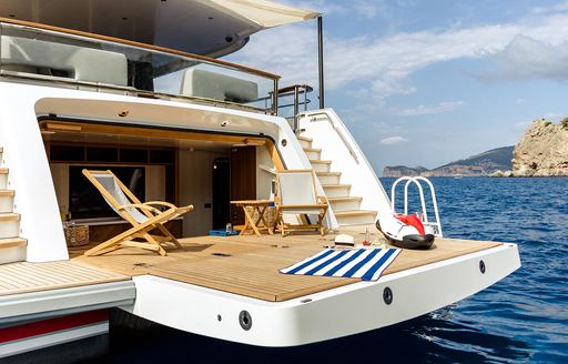 Charter yacht CALYPSO I swim platform