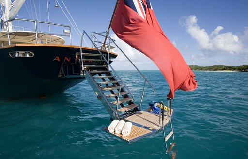 Swim platform on board ANTARA