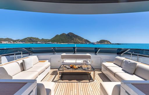 Charter yacht SEVEN SINS exterior seating area