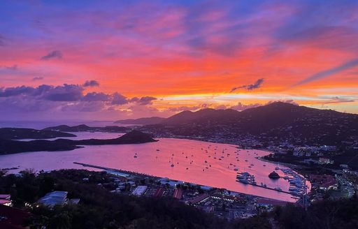 Skyride to Paradise Point US Virgin Islands sunset
