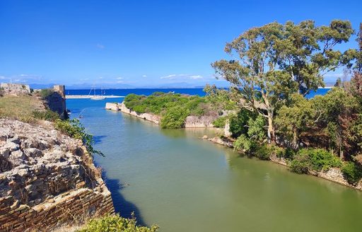 Agia Mavra Fort Lefkada water