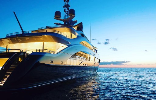 superyacht at sea