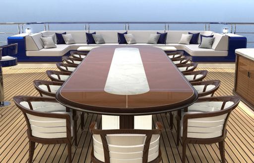 Charter yacht ANGELIQUE exterior dining area