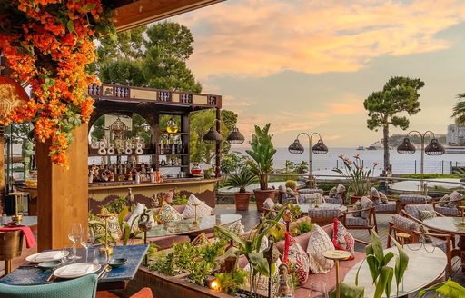 Coya Monaco outdoor dining area