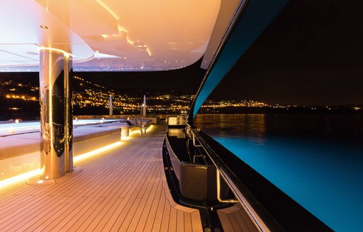 megayacht luna open deck area