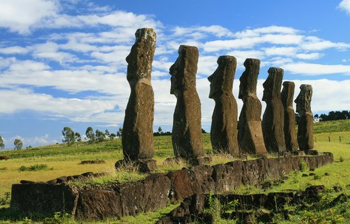 statues on the hills of chile