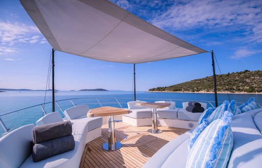 Foredeck on board charter yacht ROCCO