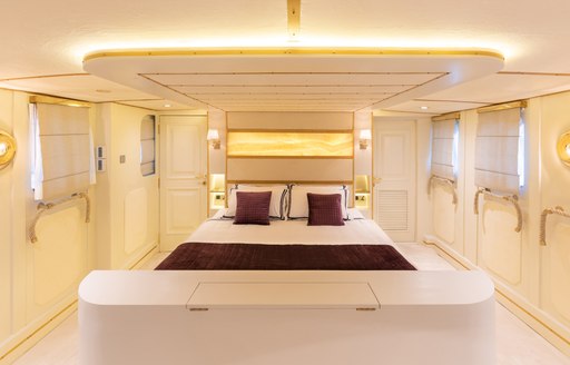 Master cabin on board charter yacht KALIZMA