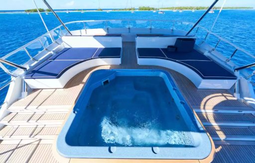 Jacuzzi onboard charter yacht ASTERIA