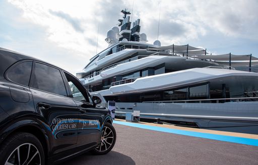 Superyacht LEVIATHAN berthed at Moanco Yacht Show