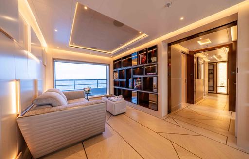Superyacht charter SYMMETRY interior seating area
