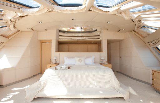 Owner's cabin on luxury yacht AZZURRA II