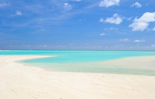 A pristine Tahitian beach in French Polynesia