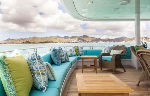 The sundeck of superyacht ATTITUDE