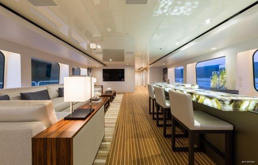 The interior luxury yacht CHASSEUR