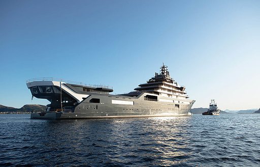 Superyacht REV arriving in Norway