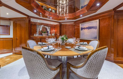 Yacht ARIADNE's dining areas