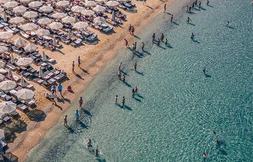 Mykonos - Principote Panormos beach aerial view