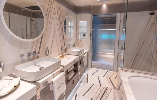 Master ensuite onboard MY Tatiana