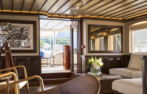 Main salon of superyacht SATORI