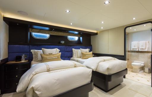 Superyacht charter TANZANITE twin cabin