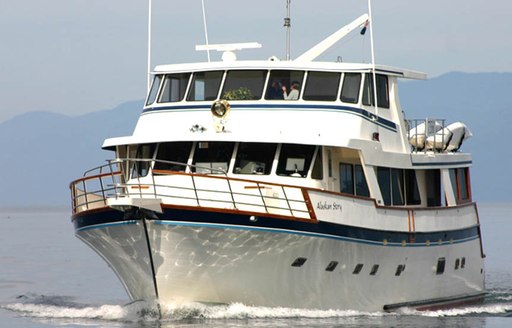 motor yacht 'Alaskan Sun' cruises on charter in the stunning cruising grounds of Alaska