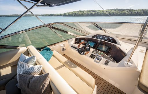 sundeck cockpit on luxury yacht chess