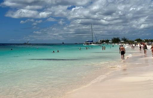 Carlisle Bay Barbados beach people
