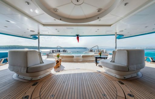 Charter yacht SUNRAYS exterior seating 