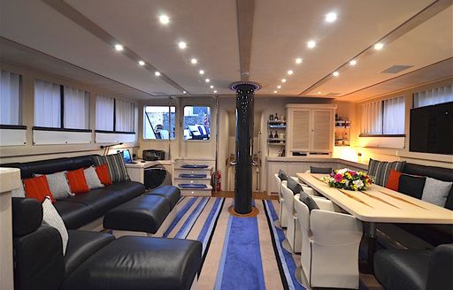 main salon on board luxury gulet That’s Life 