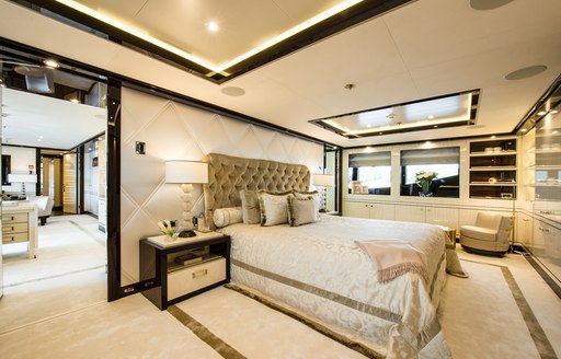 beautiful master suite on board motor yacht ELIXIR 