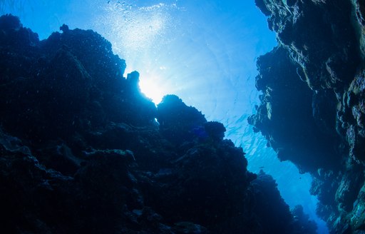 Blue Hole as seen from underwater