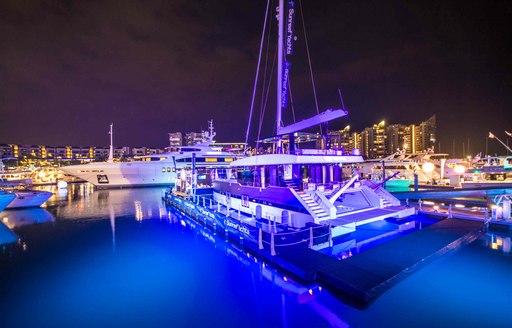 Yachts berthed at the Singapore Yacht Show 2016