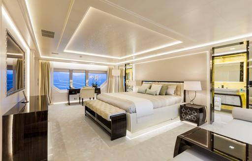 beautiful master suite on board luxury yacht ‘Polaris I’ 