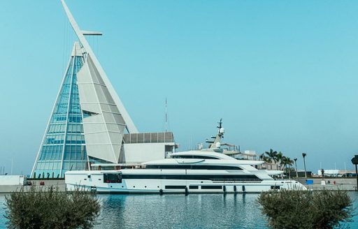Jeddah Yacht Club & Marina building, yacht