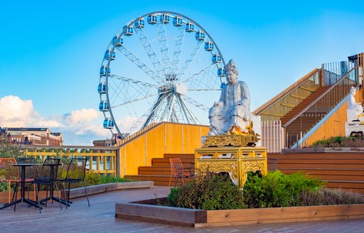 Activities in the port city of Helsinki, Finland