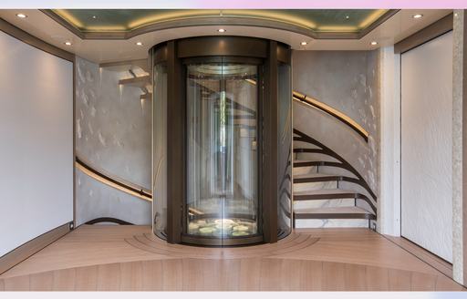 Charter yacht LUNA elevator