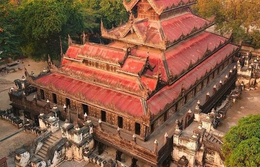 Myanmar - Shwenandaw Buddhist Temple aerial view