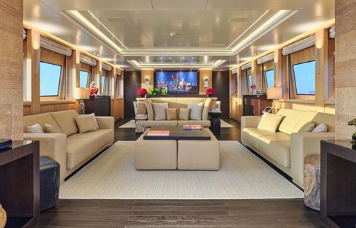 Charter yacht NINO main salon lounge