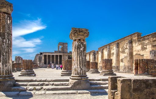 Overview of some of the ruins at Pompeii