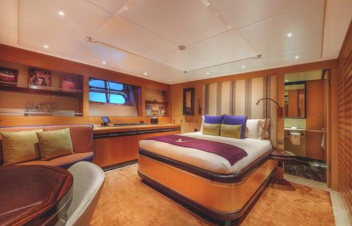 Charter yacht MALTESE FALCON guest cabin with central berth