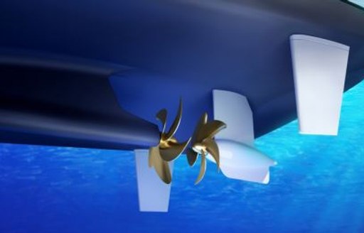 Graphic rendering of the propellers of superyacht SAVANNAH